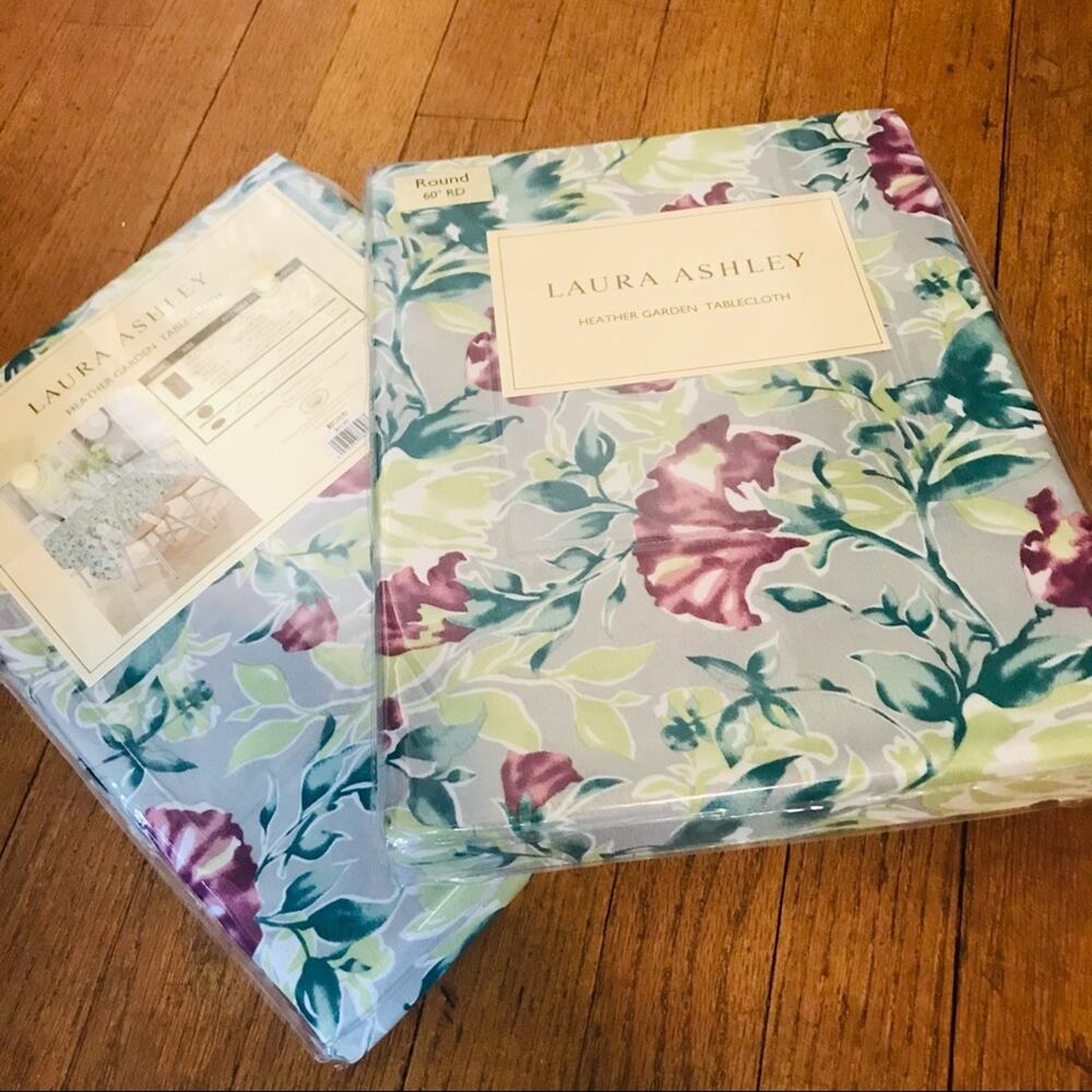 2 Laura Ashley Round Garden Tablecloths